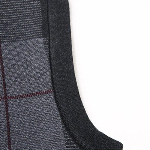 Men's Sleeveless V Neck Plaid Cardigan Sweater Vest with Knitted Waistcoat Tops - Picture 12 of 29