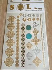 metallic temporary tattoos