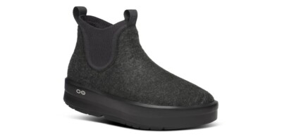 Oofos Oomg Bootie Black Recovery Comfort Ankle Boots Oofos OOmg Bootie Mens 14 Boots Black Shoes Ankle Recovery  main image 4