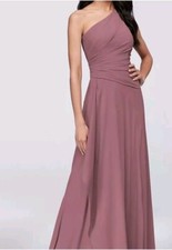 DAVID'S BRIDAL GEORGETTE WOMEN'S CELEBRATE LONG FORMAL DRESS, Chianti 20 NWT #C1