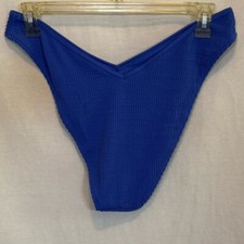 AA-65 Aerie NWT PLUS SIZE XXL Blue Cheeky Swim Bikini Bottoms