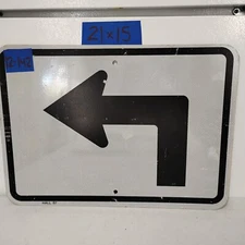 Authentic Traffic Highway Road Street Arrow Sign 90Degree Left 21" X 15" 12-142