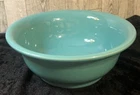 VINTAGE HLC FIESTA POTTERY Teal/Light Green BOWL USA 3.5” x 9.5” VGUC
