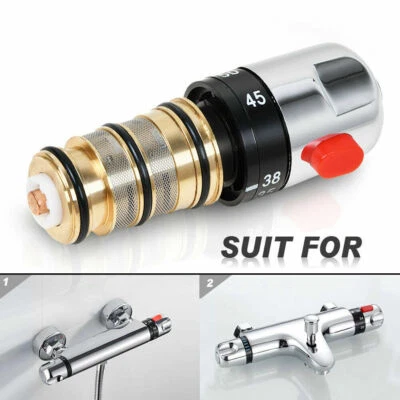 Replacement Brass Thermostatic Cartridge Bath-Shower Mixer Valve Bar Repair Kit!