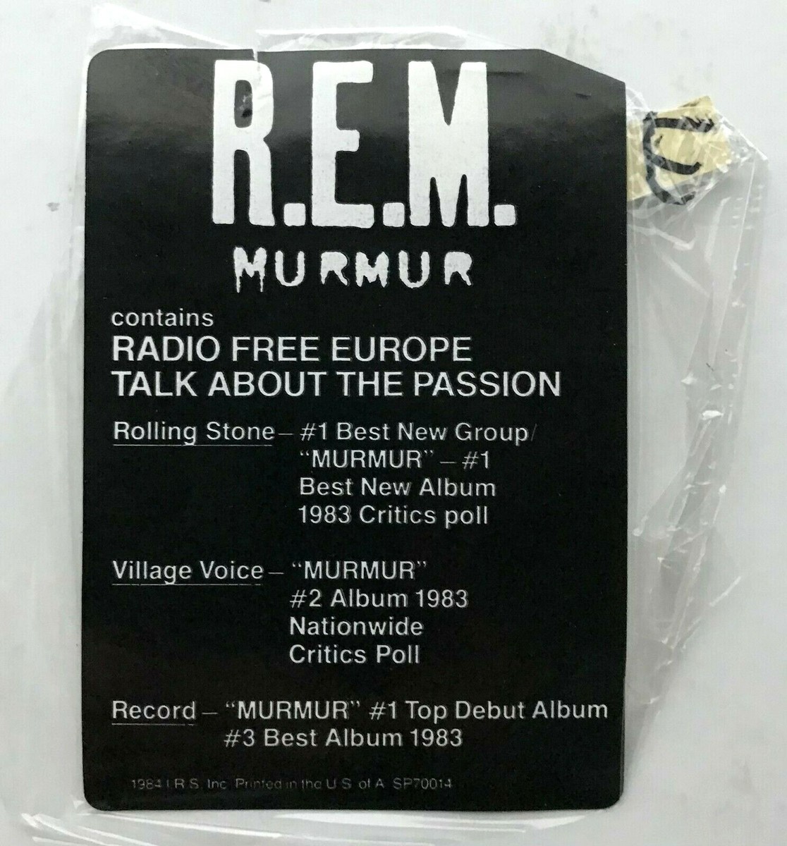 Ｒ.Ｅ.Ｍ.「Murmur」 R.E.M. – Murmur – Vinyl ((B) on label, Translucent Brown, LP