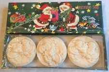 Athena's Merry Christmas Soap 3 x 3.5 Oz Bars Bologna Italy Sealed Smells Great 