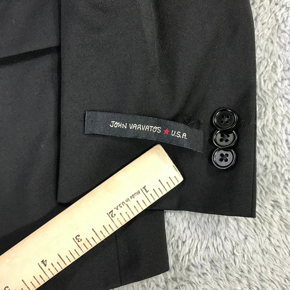 Blazer John Varvatos Niños 8 B Lana Negro Deportivo Abrigo Chaqueta Informal Jóvenes Niños Foto 4 de 4