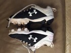 Unisex Under Armour Black & White Sports Cleat Size 13 Children — photo 3