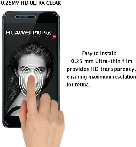 2 Pezzi Vetro Temperato Pellicola Protettiva per HUAWEI P10 PLUS TEMPERATO 9H - Foto 2 di 5