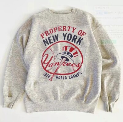 New York Yankees World Series Champions graphic Ash Sweatshirt Men Women