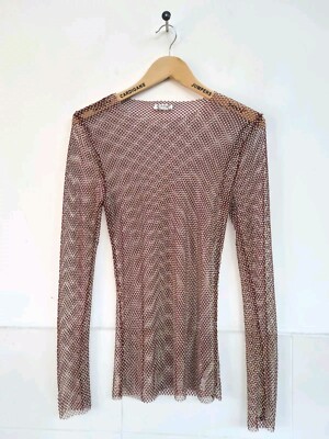 Free People Top Filter Finish Langarm Weinrot Top UK Small UVP 128£