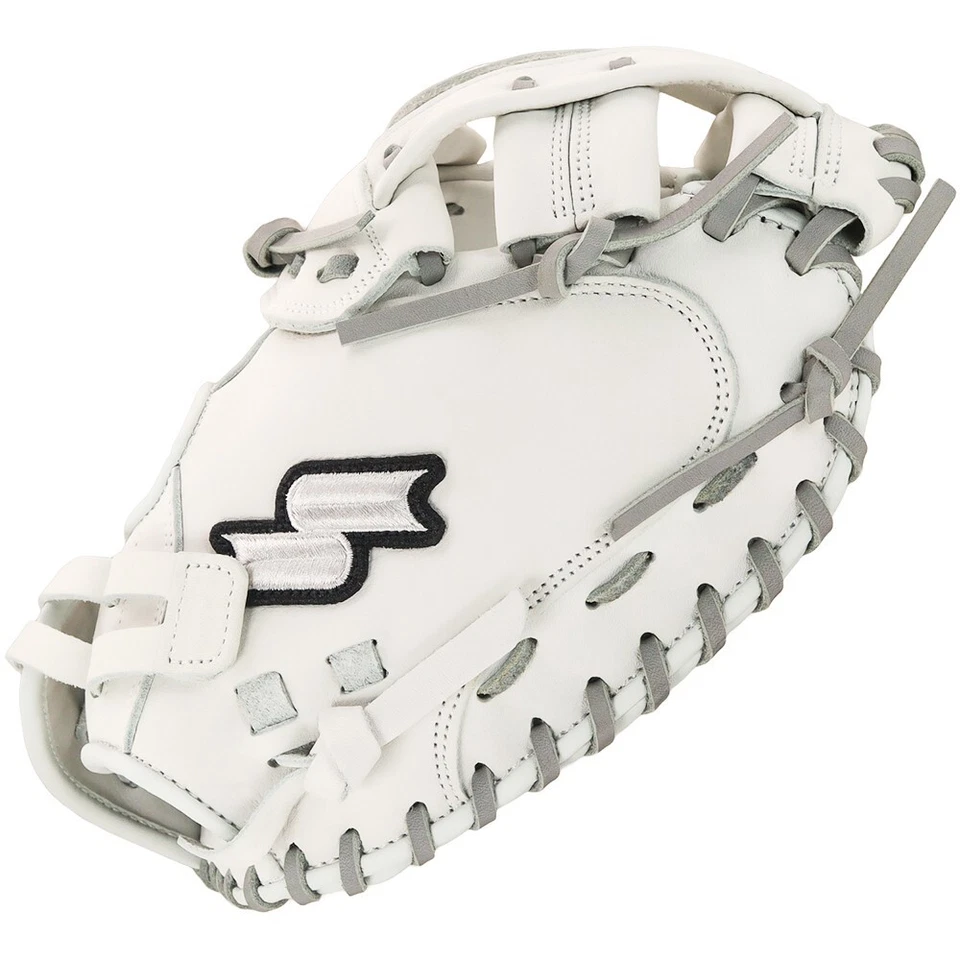 Guante de receptor de softbol lanzamiento rápido SSK FP5 34" FP5-3400WHTGRYSAX12 Foto 4 de 4