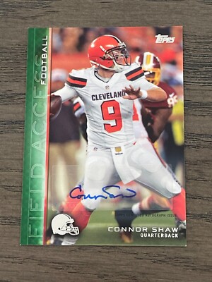 2015 Topps Field Access Autographs Green Connor Shaw #3 Browns 50/50