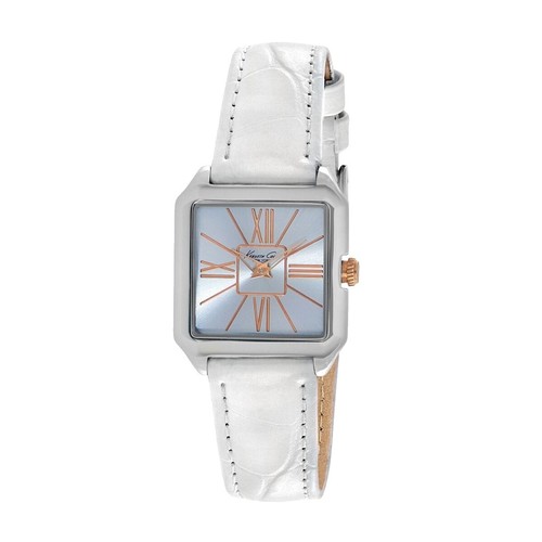 Womens Kenneth Cole Watch Red Leather Crystals Mother Of  display picture 1