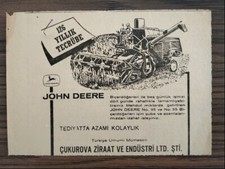 John Deere Middle East Print Vintage AD Reaping Machines