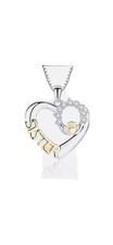 925 Silver sister necklace, new