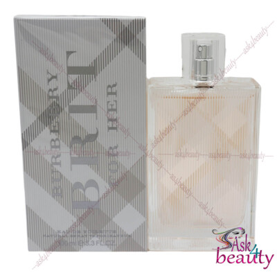 Brit For Her By Burberry 3.4oz/100ml Edt Spray For Women New In