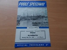 Poole v Plymouth programme dated 31-5-1954.  (A335)