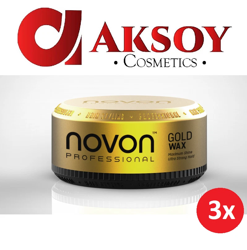 (35,33€/1L) 3x Novon Professional Gold Wax 150ml Haarwax frisch parfüm Duftend