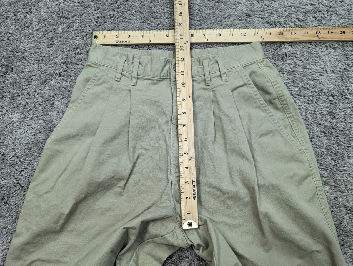 Vintage 90s Dockers Shorts Womens 10 Pleated Beige Y2K High Rise