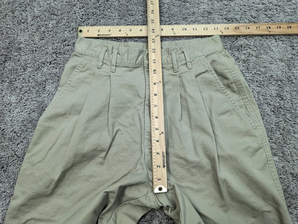 Pantalones Cortos Dockers Vintage Años 90 Para Mujer 10 Plisados Beige Y2K Tiro Alto Mamá Foto 2 de 4