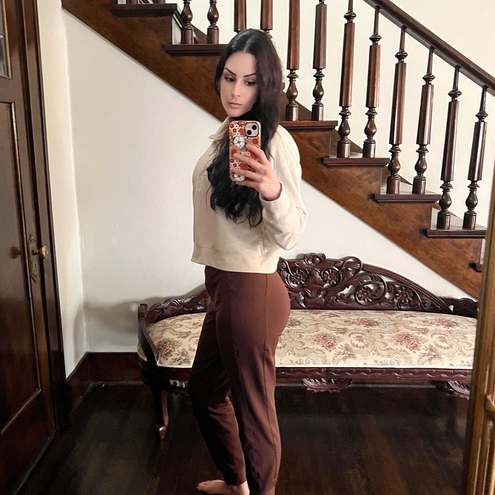 Fabletics Kat Half Zip Pullover Tapioca Sz Large - image 5