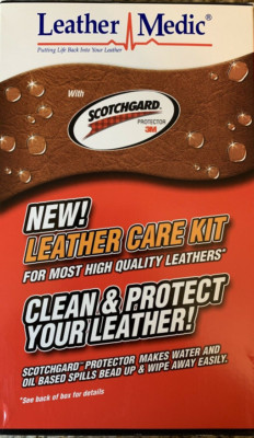 Leather Medic Care Clean Protection Kit with Scotchgard 3M Protector 