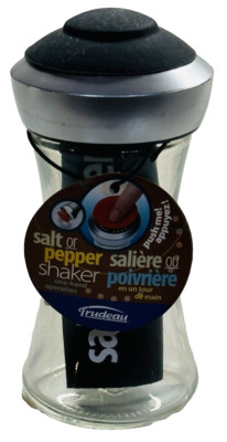 Trudeau Salt & Pepper Shaker Innovative Pop Lid 1each-Brand New-SHIPS N 24 HOURS