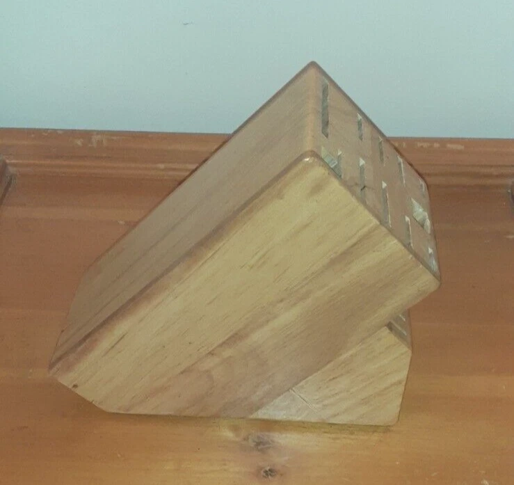 Bloque de cuchillos Henckels (solo bloque) estampado 201 en la parte inferior 8 ranuras para cuchillos para carne Foto 2 de 4