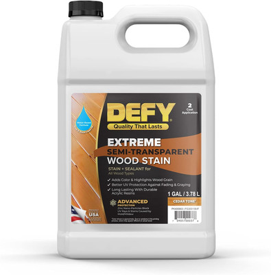 Extreme Wood Stain and Sealer in One - 1 Gallon Semi-Transparent Waterproof Coat