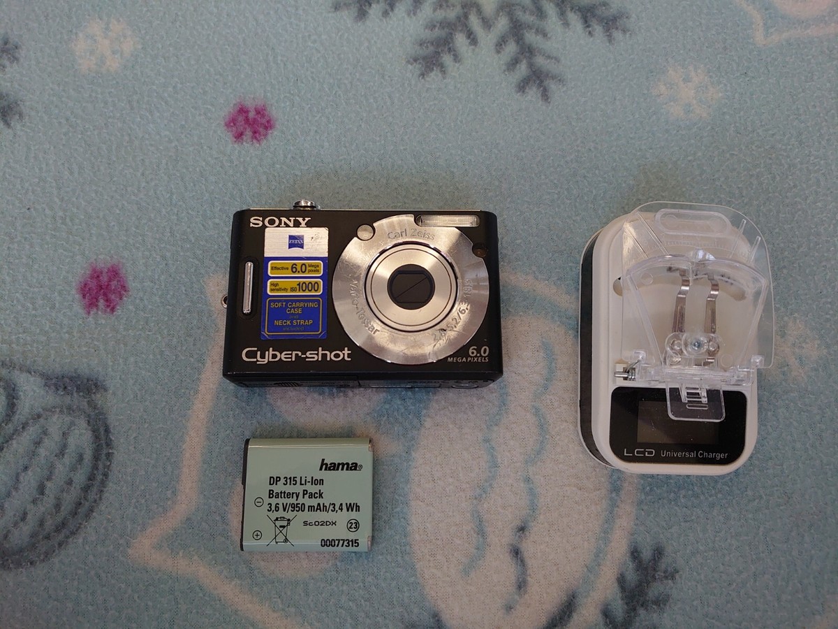 Sony Cyber-Shot DSC-W40 6.0 MP Digital Camera - Black Fully