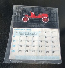 1976 Cooper-Show Ford Frankfort Illinois Vernon Co. Stanley Steamer Calander NOS