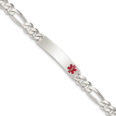 Medizinisches Figaro-Anker-Gliederarmband Silber poliert XSM170