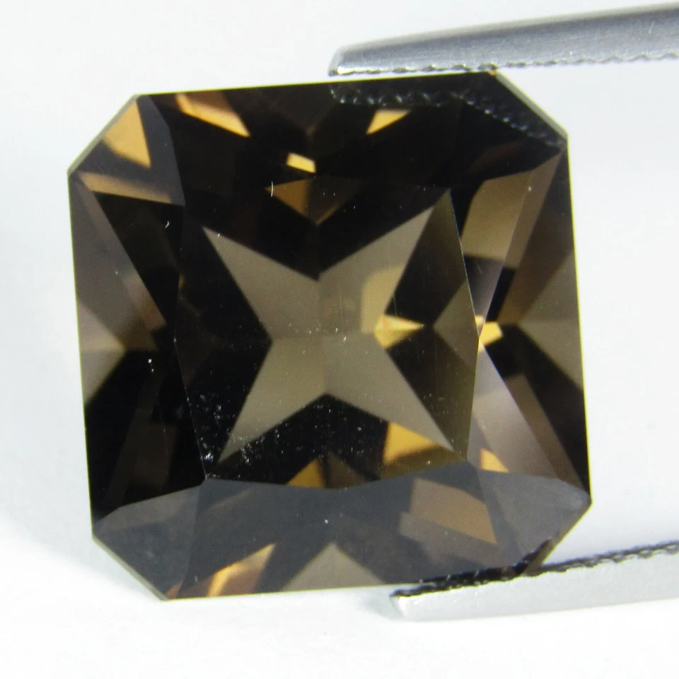 16.39Cts Natural Gorgeous Smoky Quartz Square Radiant Cut Brazil Loose Gemstone - Image 4 of 4