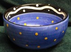 Hand Painted SLEEPING CAT Ceramic Bowl by MILSON & LOUIS 4" diam. x 2" tall — photo 2