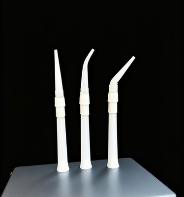 3 PCS Professional Caulking Gun Nozzle Tips White Plastic Extension Applicator