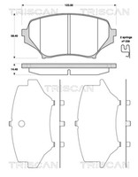 Bremsbelagsatz Scheibenbremse Triscan 8110 50025 FüR Mazda MX 3 NC NC18