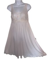 Vintage 60 s Pink Nylon Lace Bodice Romantic Coquette Ballet Nightgown Sz S