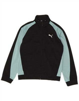 Puma Jungen Trainingsanzug Oberteil Jacke 11-12 Jahre Medium schwarz Colourblock JT05