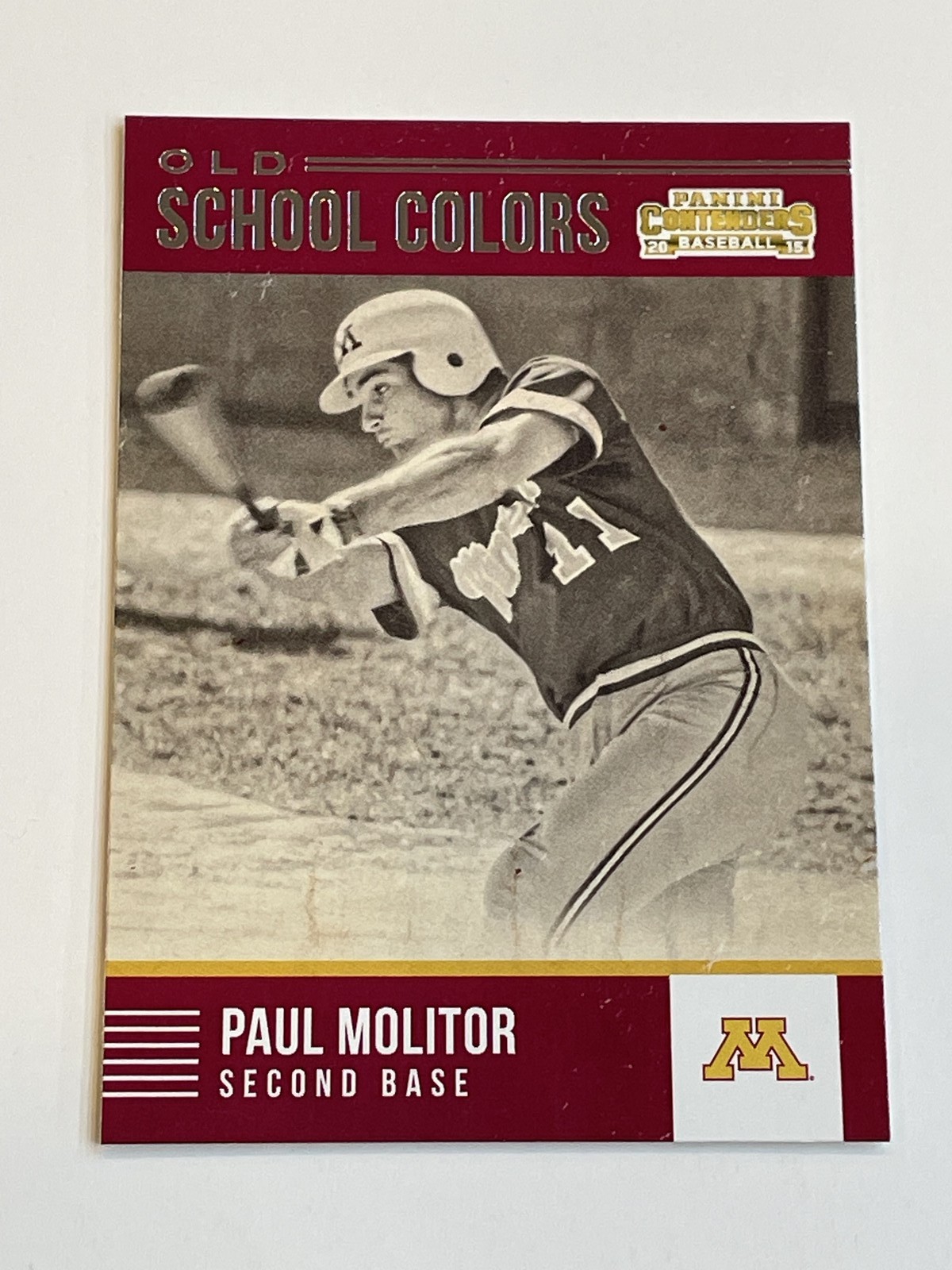 2015 Panini Contenders Baseball Old School Colors #12 - Paul Molitor - Minnesota