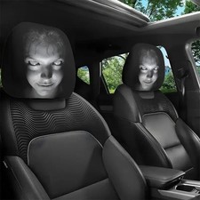 2pcs Ghost Face Headrest Coversscary Face Printing Auto Seat Universal Elastic 2pcs Ghost Face Headrest Coversscary Face Printing Auto Seat Universal Elastic