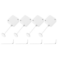 3.3 ft Retractable Cable Lock with Adhesive Round Patch Remote Control Securi...