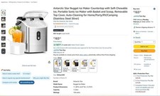 Nugget Ice Maker Countertop with Soft Chewable Ice, Portable Sonic Ice Maker ...