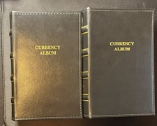 2 Lighthouse Vario F 3 Ring Binders Currency Albums Black Used- No Slip Case