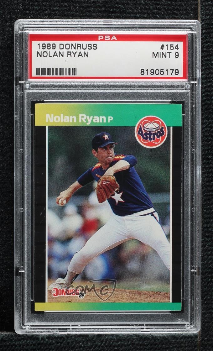 1989 Donruss Nolan Ryan (*Denotes on Back) #154 PSA 9 MINT HOF 0d3