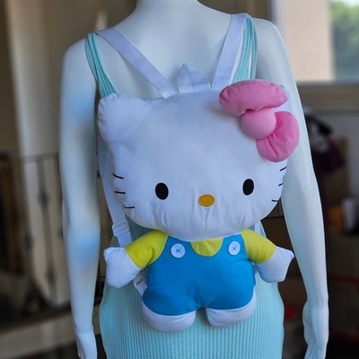Hello Kitty Sanrio 2021 Plush Backpack   Top Back Zip Pocket
