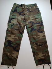 Vintage Military Camo Cargo Pants 80s Durable Size Waist 31 To 35 Inseam 29 1/2