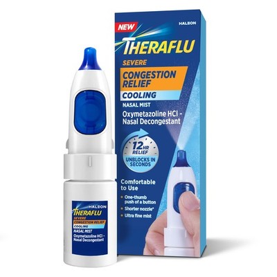 Theraflu Severe Congestion Relief Nasal Mist + Cooling, Oxymetazoline HCI... 