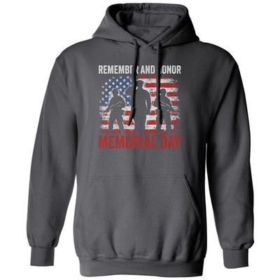 Remember and Honor Memorial Day Tribute Unisex Hooded Sweatshirt
