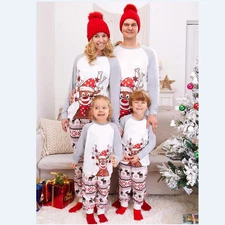 Christmas Reindeer Pajamas Matching Set for Family Xmas Pjs Sleepwear
